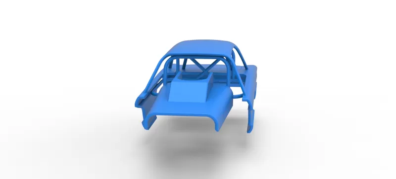 Shell of Vintage Dirt Modified stock car Version 10 Scale 1:25 - Model preview 4