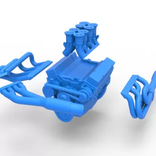 Engine V8 for Supermodified race car Version 3 Scale 1:25 - Model thumbnail 18