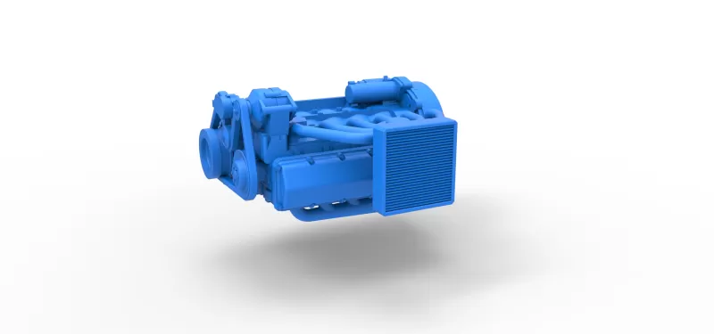 Engine of Vintage Bus Scale 1:25 - Model preview 7