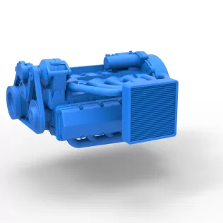 Engine of Vintage Bus Scale 1:25 - Model thumbnail 7