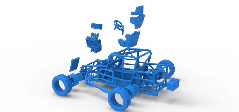 Dwarf car Base Version 2 Scale 1:25 - Model preview 29