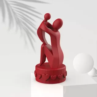 Mother’s Day Sculpture, 3D Mother and Child Decor, Mother's Day - Model thumbnail 4