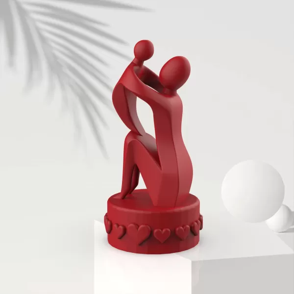 Mother’s Day Sculpture, 3D Mother and Child Decor, Mother's Day - Model preview 4