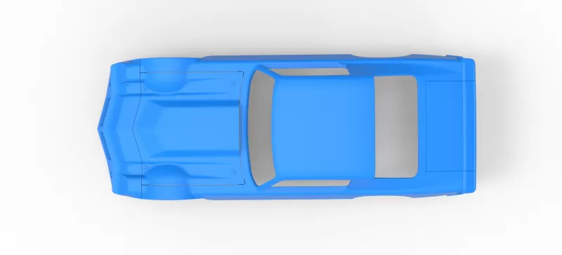 Shell of Vintage Dirt late model Race car Version 2 Scale 1:25 - Model preview 9