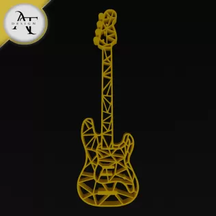 Electric Guitar - Geometric - 2D Wall Art Decor