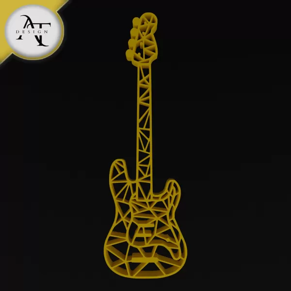 Electric Guitar - Geometric - 2D Wall Art Decor - Model preview 1