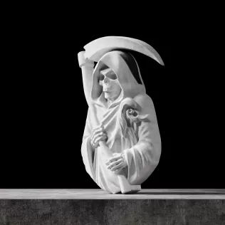 Grim Reaper Bust Relief #RoZ - Model thumbnail 4