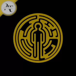 A person in a labyrinth - Silhouette - 2D Wall Art Decor