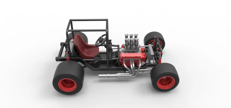Vintage Supermodified stock car Base Scale 1:25 - Model preview 23