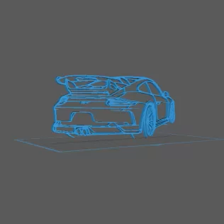 Porsche - 911 GT3 modele 991 Wall Art - Model thumbnail 1