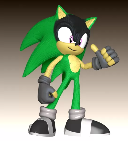 Ashura the Hedgehog - Model preview 9