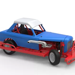 New Zealand Vintage Stock car while turning Scale 1:25 - Model thumbnail 24