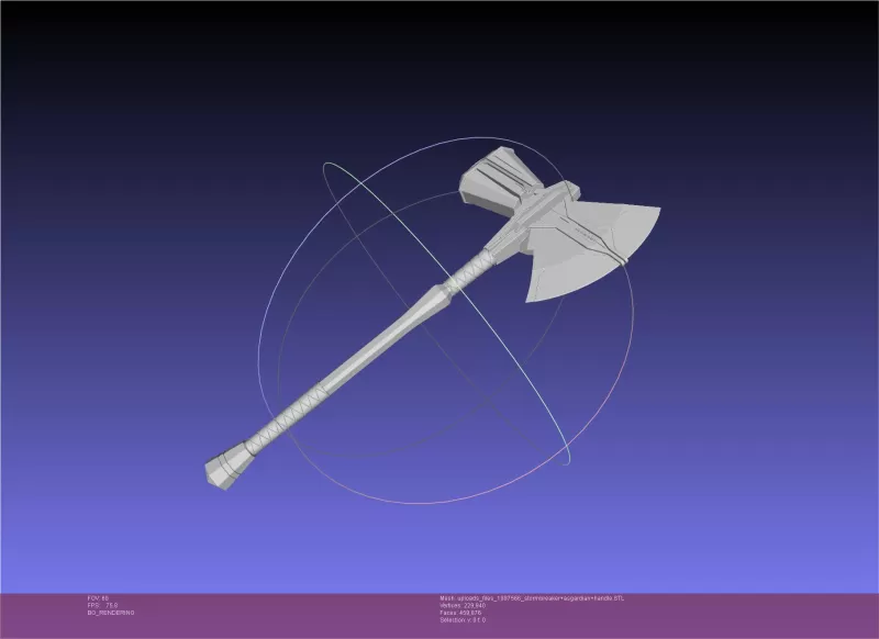 Asgardian Handle Stormbreaker Assembly - Model preview 6