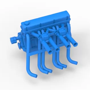 Engine of Vintage dragster Scale 1:25 - Model thumbnail 2