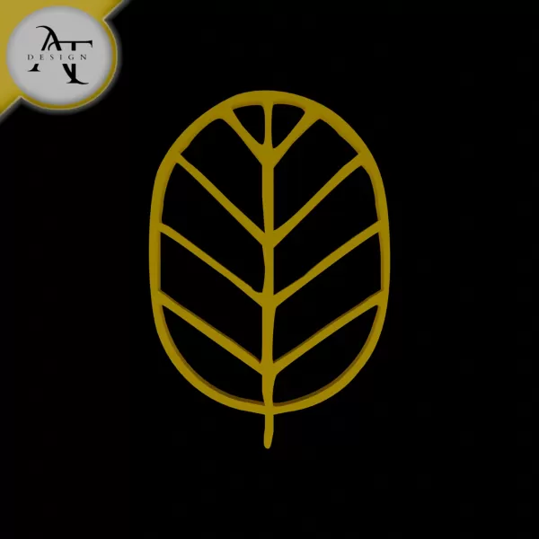 Simple Leaf Symbol - 2D Art - Model preview 1