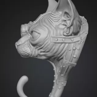 Steampunk Sphynx Hook - Model thumbnail 3