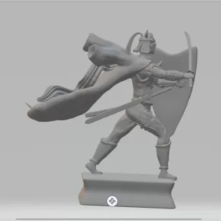 Samurai warrior board game figurine - Model thumbnail 3