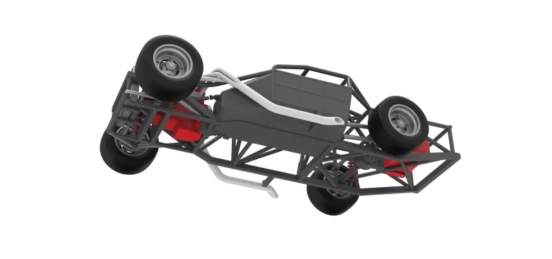 Vintage Asphalt Outlaw Super late model Base Scale 1:25 - Model preview 3