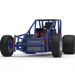 Dirt Silver Crown Car Base Scale 1:25 - Model thumbnail 6