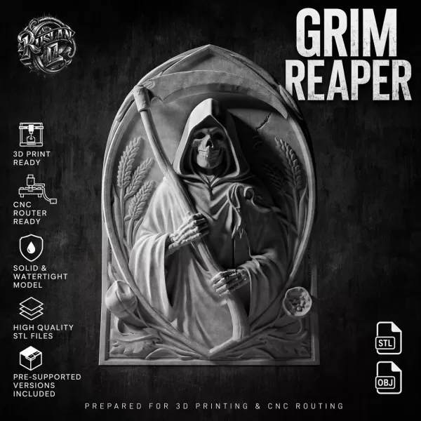 Grim Reaper Wall Panel #RoZ - Model preview 9
