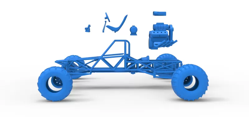 Vintage Mud dragster Base Scale 1:25 - Model preview 24