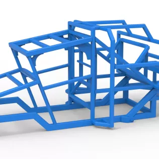 Frame of Racing Combine Harvester Scale 1:25
