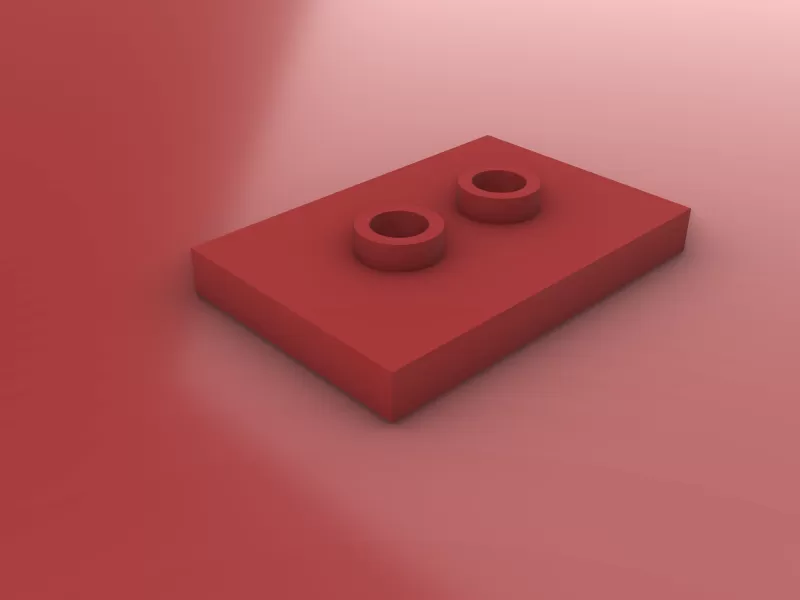 LEGO Jumper Plate 2X3 with 2 Knobs - Model preview 2