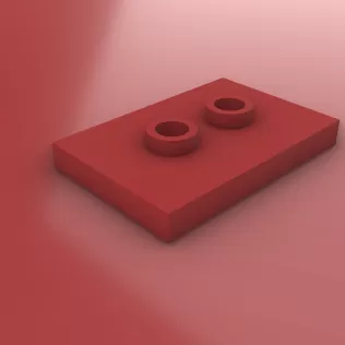 LEGO Jumper Plate 2X3 with 2 Knobs - Model thumbnail 2