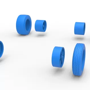 Wheel Set of Gasser Version 3 Scale 1:25 - Model thumbnail 8