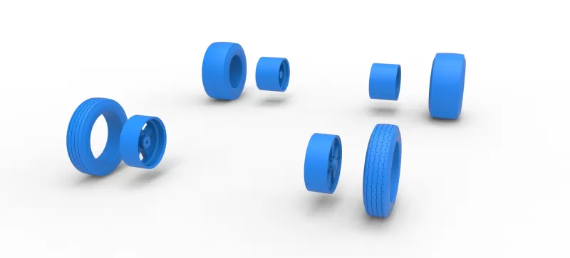 Wheel Set of Gasser Version 3 Scale 1:25 - Model preview 8