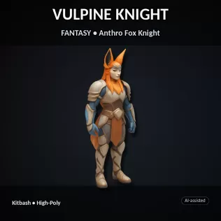 Vulpine Heroes Bundle – 10 Stylized Fantasy + Sci-Fi Characters - Model thumbnail 4