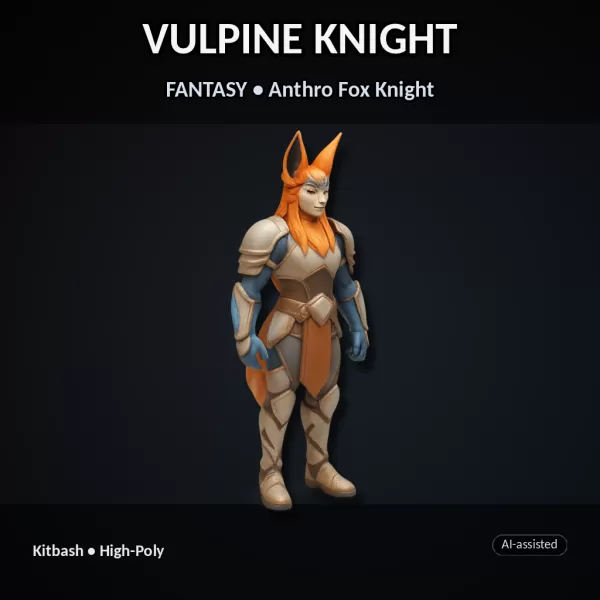 Vulpine Heroes Bundle – 10 Stylized Fantasy + Sci-Fi Characters - Model preview 4