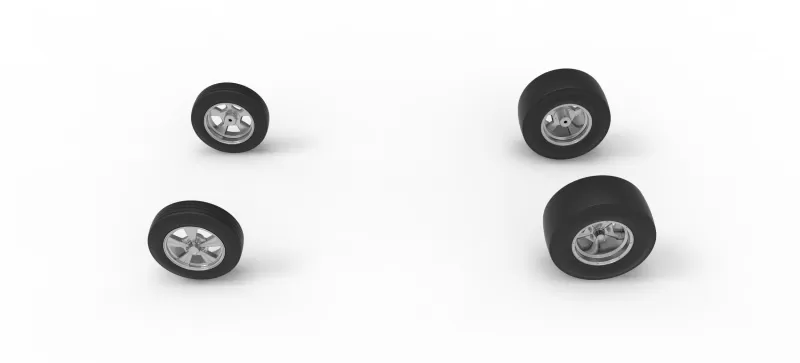 Wheel Set of Gasser Version 3 Scale 1:25 - Model preview 5