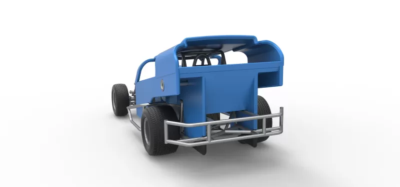 Vintage Dirt Modified stock car Version 2 Scale 1:25 - Model preview 14