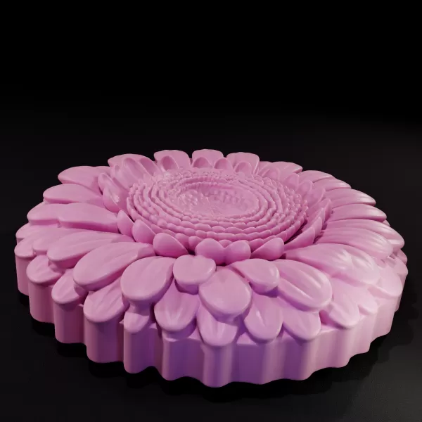 Gerbera Daisy Candle Printable 3D Model - Model preview 2