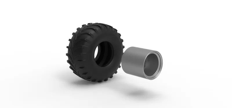Rear wheel from Mud dragster Scale 1:25 - Model preview 10