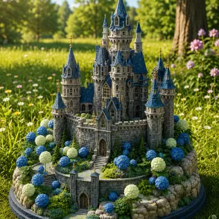 🏰 Enchanted Blue Castle STL File for 3D Print - Model thumbnail 2