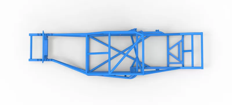 Frame of Vintage Asphalt Modified stock car Version 3 Scale 1:25 - Model preview 9