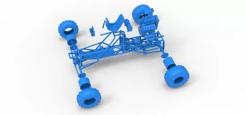 Vintage Mud dragster Base Scale 1:25 - Model preview 21