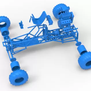 Vintage Mud dragster Base Scale 1:25 - Model thumbnail 21