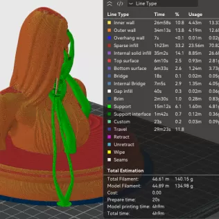 Charlize Theron 3D Bust - Model thumbnail 2
