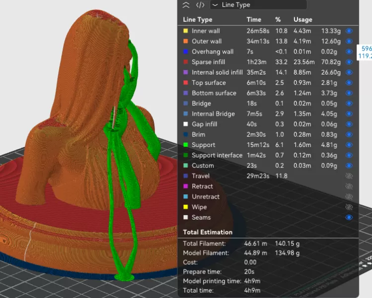 Charlize Theron 3D Bust - Model preview 2
