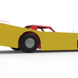 Vintage Dirt late model Race car Version 5 Scale 1:25 - Model thumbnail 21