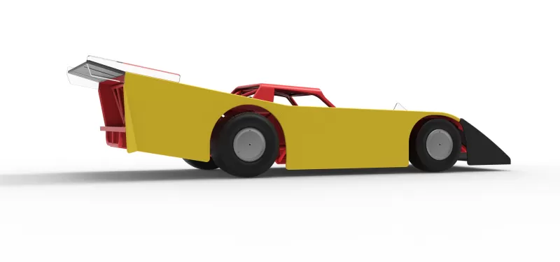 Vintage Dirt late model Race car Version 5 Scale 1:25 - Model preview 21