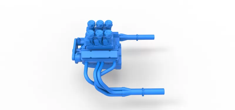 Engine of Vintage Supermodified stock car Version 2 Scale 1:25 - Model preview 9