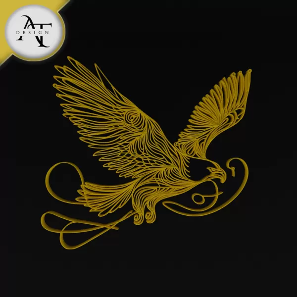 Eagle - Line Art - 2D Wall Art Decor - Model preview 1