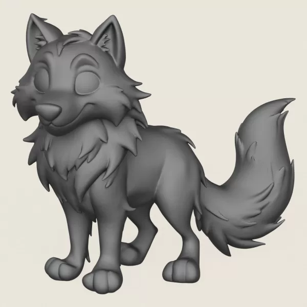Wolf Toy Print Ready 3D Model - Model preview 1