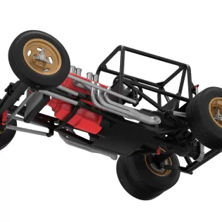 Vintage Dirt Supermodified stock car Base Version 2 Scale 1:25 - Model thumbnail 3