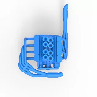 Engine V8 for Supermodified race car Version 3 Scale 1:25 - Model thumbnail 7