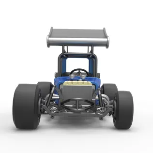 Vintage Winged Supermodified stock car Version 2 Scale 1:25 - Model thumbnail 7